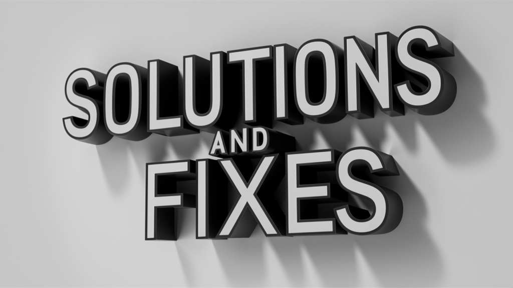 Solutions and Fixes