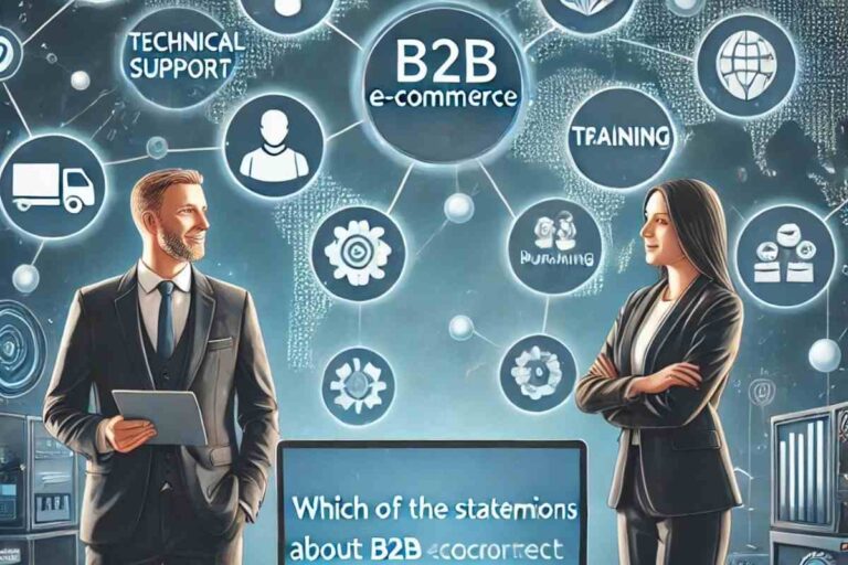 Which of the statements about b2b e commerce is correct​