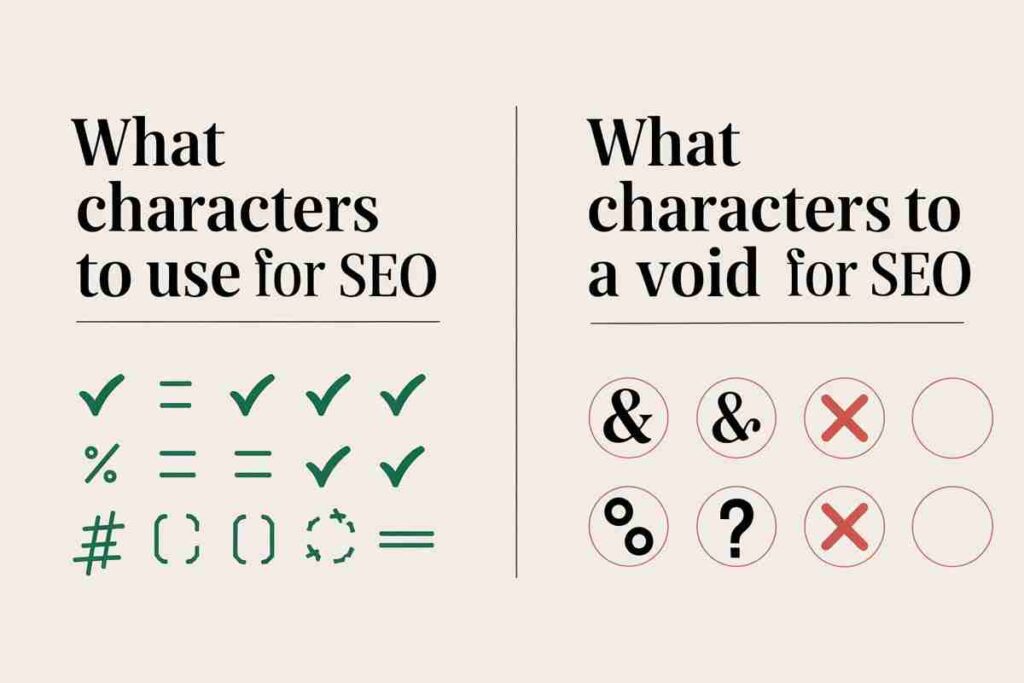 What characters to use not use seo