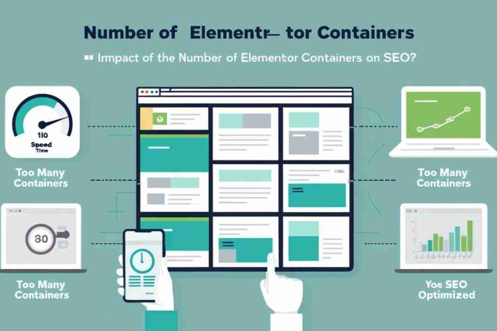 Does the number of elementor containers affect seo