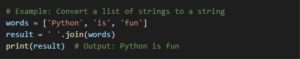Convert List to String Python | Step-by-Step Guide
