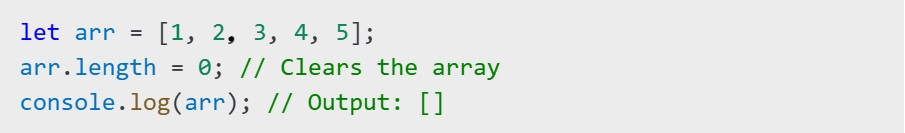 Javascript clear array