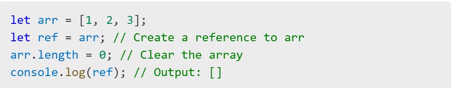 Javascript clear array