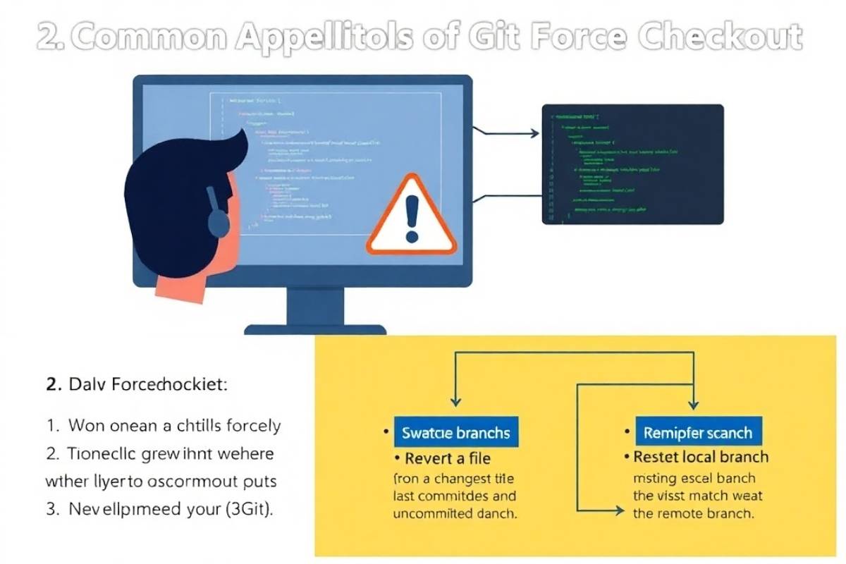Git force checkout switch branches reset files safely