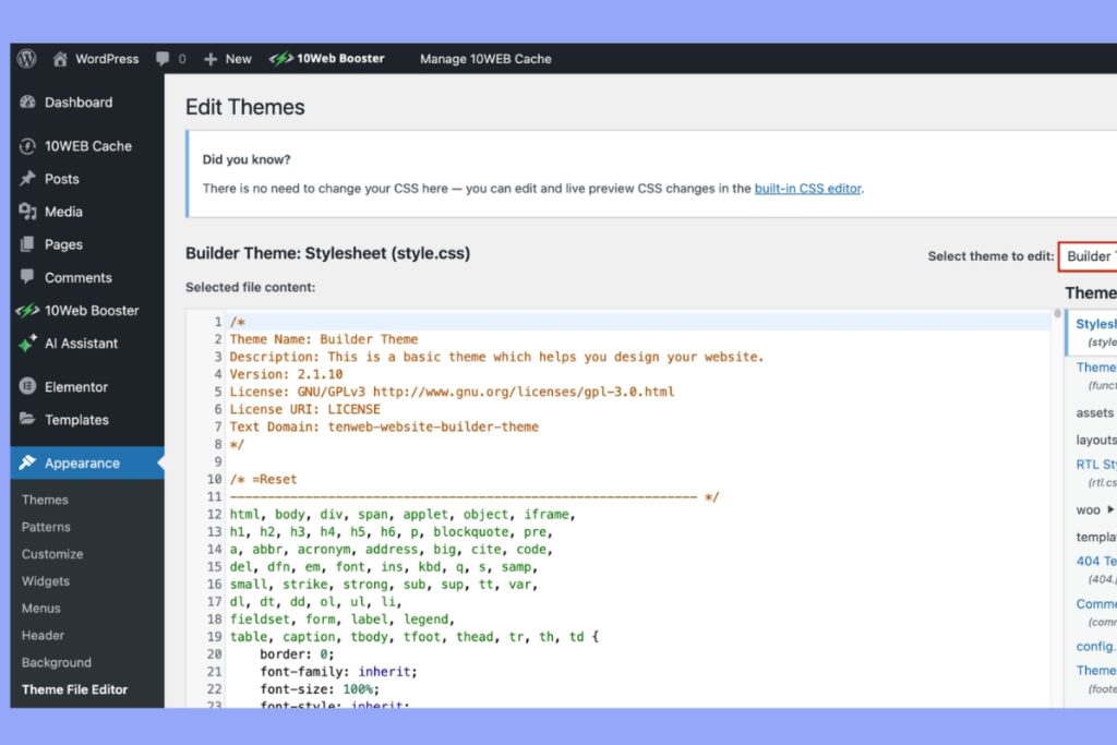 How to edit html in wordpress
