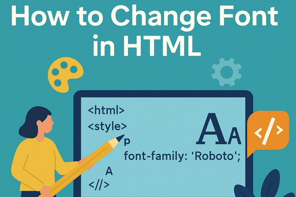 How to change font in html