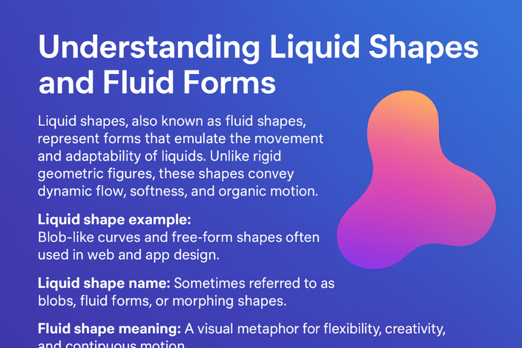 liquid shapes in graphic design inspiration​