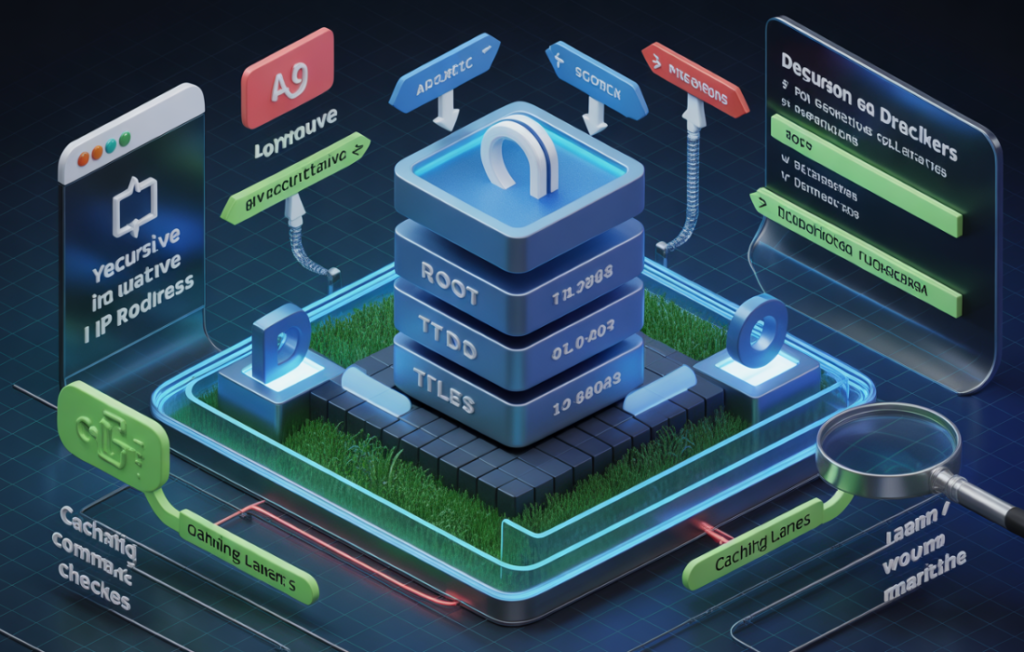 DNS Lookup Flow Diagram Labelled