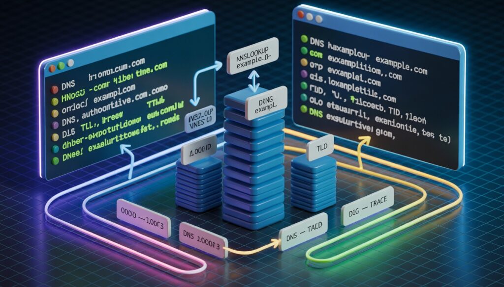 DNS Lookup Flow Diagram Labelled