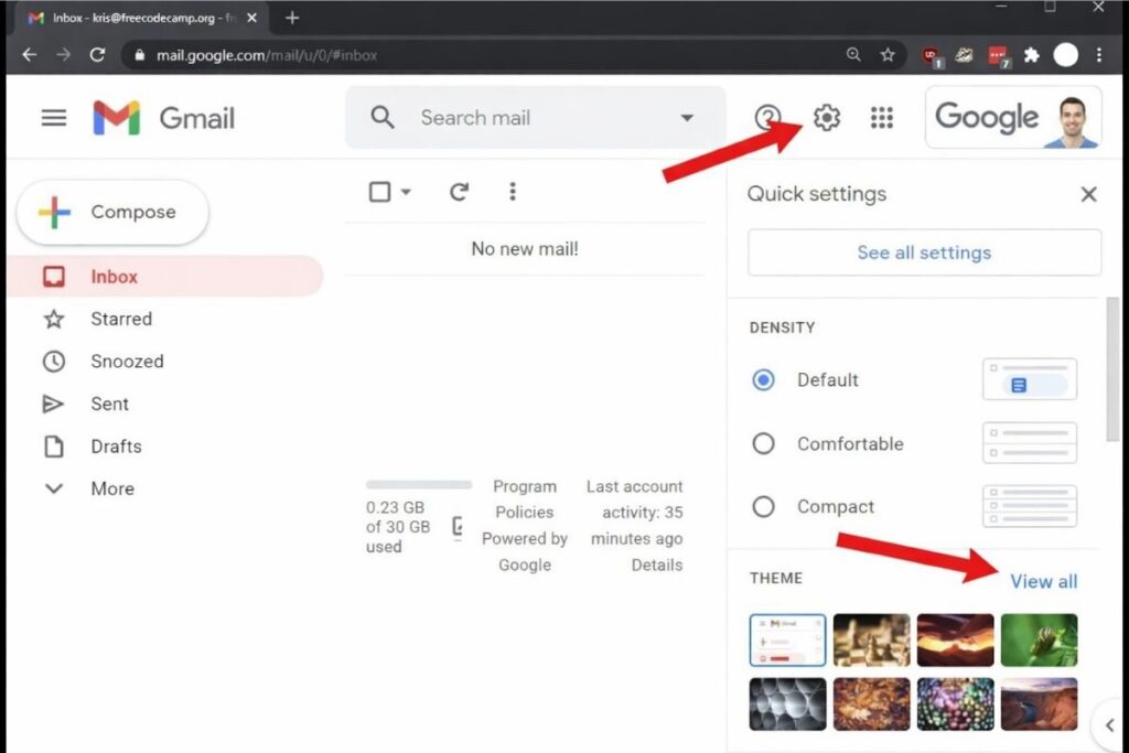 Gmail Dark Theme Android